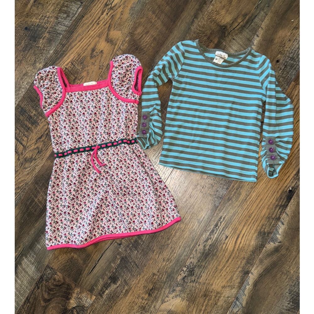 Lot of TWO MATILDA JANE Toddler Girl Dress and Long Sleeved Shirt (2T)